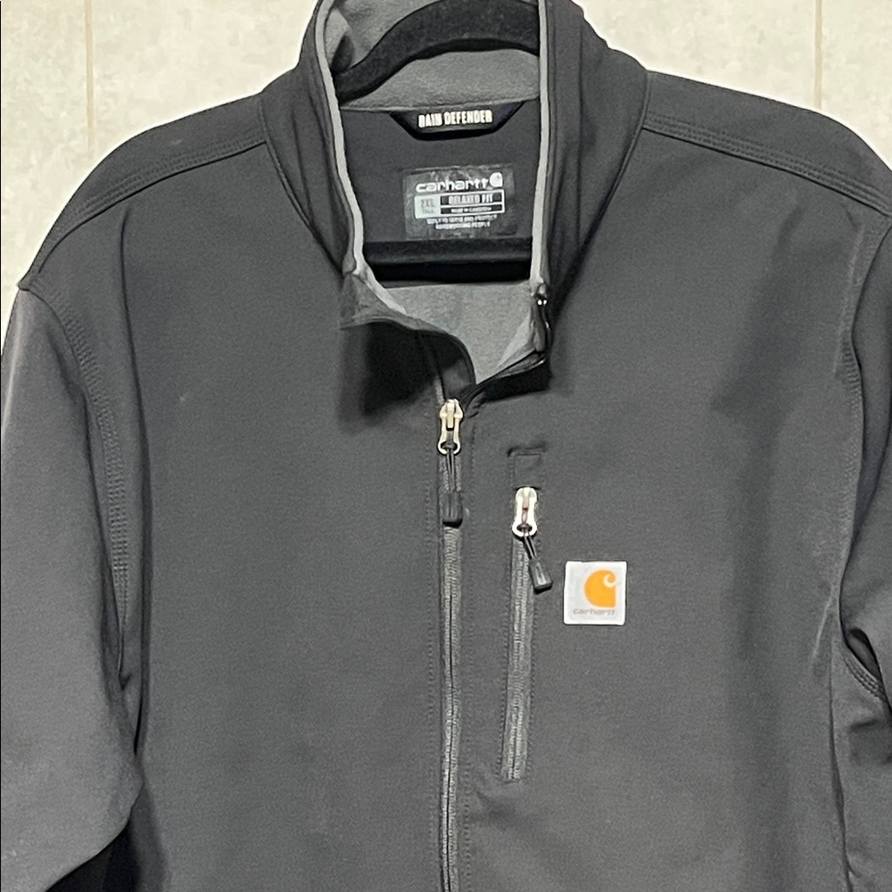 Carhartt 2XL Tall Relaxed Fit heavy weight Rain Defender Black fleece lined